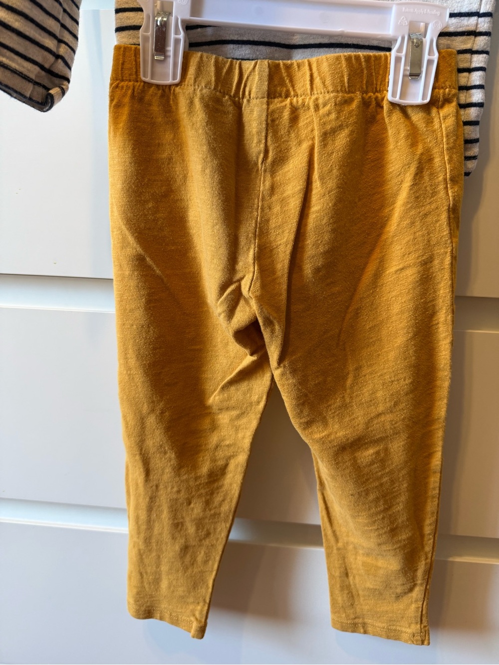 Carter’s Toddler Girl 2T 2Pc Outfit Striped Long Sleeve Top Mustard Pants Cotton - Picture 6 of 8
